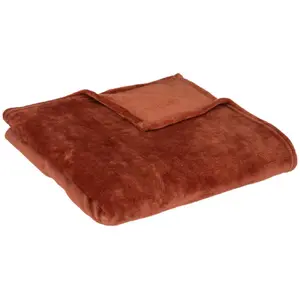 Comparateur de prix : Atmosphera Créateur D'intérieur - Plaid Ollis 130x180cm Terracotta