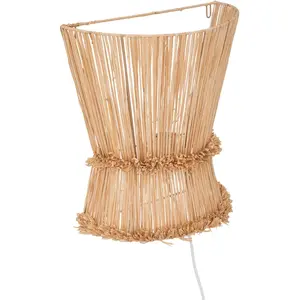 Atmosphera Créateur d'intérieur - Applique Murale en Raphia Loa 35cm Beige pas cher