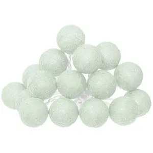 Comparateur de prix : Atmosphera - Guirlande LED à pile - 16 boules - vert céladon - L255 cm