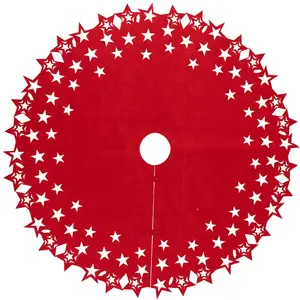 Non communiqué Créateur d'intérieur - Tapis de Sapin Déco Etoiles 100cm Rouge