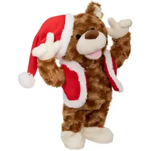 Comparateur de prix : Fééric Lights and Christmas - Statuette de Noël Animée Ours Fun 31cm Marron