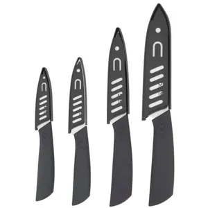 3S. x Home Lot de 4 couteaux en céramique Caractère gris