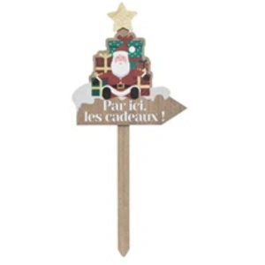Non communiqué Atmosphera Créateur d'intérieur - Pancarte en Bois Père Noël 59cm Marron