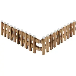 FEERIC LIGHTS & CHRISTMAS Clôture Crèche de Noël "Bois" 90cm Marron pas cher