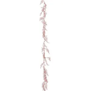Comparateur de prix : Atmosphera Créateur d'intérieur - Guirlande de Noël Déco Liane 180cm Rose