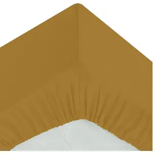Drap-housse percale mordoré 160x200cm Atmosphera Créateur D'intérieur