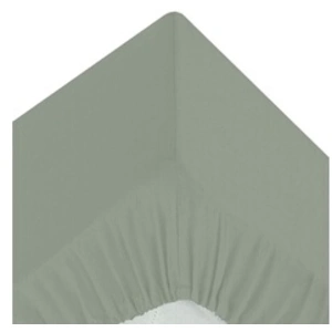 Drap-housse percale vert 160x200cm - Atmosphera créateur d'intérieur pas cher