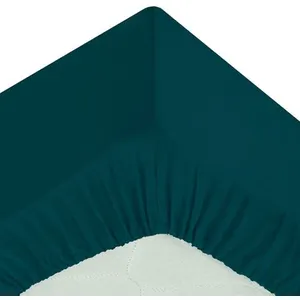 ATMOSPHERA 3S. x Home Drap-housse percale Bleu 140x190 cm