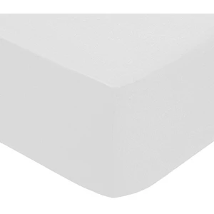 ATMOSPHERA Créateur d'intérieur - Drap Housse 2 Personnes Percale 140x190cm Blanc pas cher