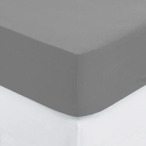 3S. x Home Drap-housse percale Gris 140x190 cm