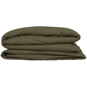 Atmosphera - Housse de Couette Carina en Coton 200x140cm Vert Kaki pas cher