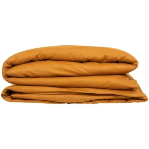 Atmosphera - Housse de couette en coton jaune cumin 240x220 cm pas cher