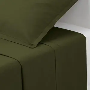 Atmosphera Créateur d'intérieur - Drap Plat Intérieur 180x290cm Kaki pas cher
