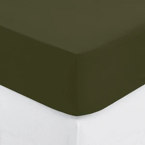 Atmosphera Créateur d'intérieur - Drap Housse Intérieur 90x190cm Kaki pas cher