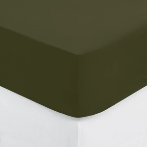 Atmosphera Créateur d'intérieur - Drap Housse Intérieur 140x190cm Kaki