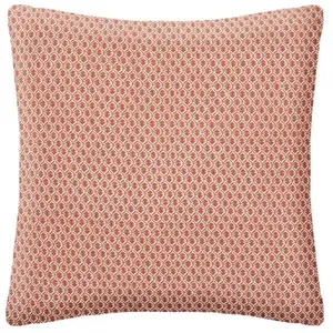 Comparateur de prix : Atmosphera - Coussin imprimé Otto - Coton - Rose Terracotta - 38x38 cm