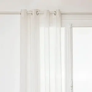 Voilage - blanc - 140x240 cm - Blanc - Atmosphera createur d'interieur pas cher