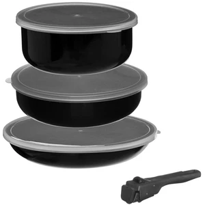 Comparateur de prix : FIVE Simply Smart - Batterie de Cuisine Amovible 7 Pièces 28cm Noir