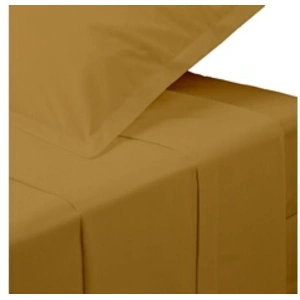 Comparateur de prix : ATMOSPHERA Créateur d'intérieur - Drap Plat 1 Personne Percale 180x290cm Mordoré