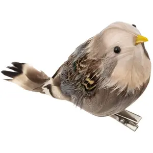 FÉÉRIC LIGHTS AND CHRISTMAS Sdn plf oiseau plume marr 12CM - Atmosphera créateur d'intérieur pas cher