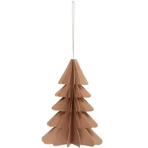 FÉÉRIC LIGHTS AND CHRISTMAS Sdn papier sapin beige 15CM - Atmosphera créateur d'intérieur pas cher