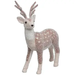Feeric Light & Christmas Déco Noël Renne aspect givré L 41 x H 57 cm pas cher