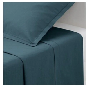 Atmosphera Créateur d'intérieur - Drap Plat Intérieur 180x290cm Bleu Orage pas cher