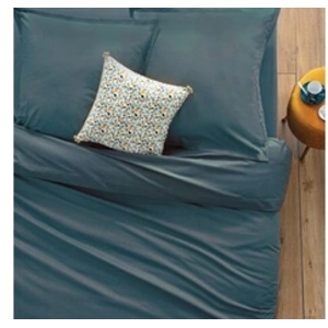 ATMOSPHERA Créateur d'intérieur - Housse de Couette Intérieur 240x220cm Bleu Orage pas cher