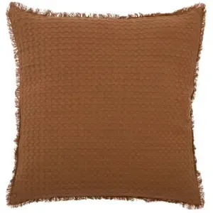 Comparateur de prix : Atmosphera - Coussin nid d Abeille Widdy 45x45cm Rose Terracotta
