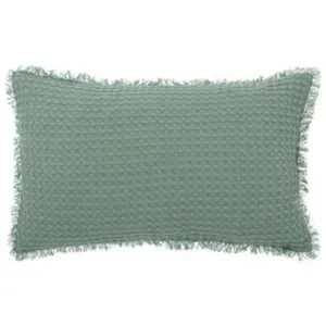 Comparateur de prix : ATMOSPHERA Coussin Nid d'Abeille Widdy 30x50cm Vert Céladon