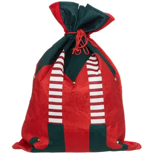 Comparateur de prix : Créateur d'intérieur - Hotte de Noël en Velours "Lutin" 70cm Rouge