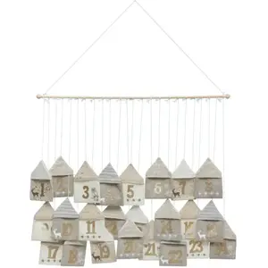 3S. x Home Calendrier de l'avent beige suspendu pas cher