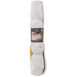 Comparateur de prix : Atmosphera Créateur d'intérieur - Tapis Déco Tufté Daisy 60x90cm Blanc