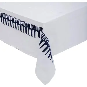 Comparateur de prix : ATMOSPHERA 3S. x Home Nappe broderie en coton et lin Lizandro 150x300cm blanc