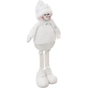 FEERIC LIGHTS & CHRISTMAS Déco de Noël Bonhomme de neige en Habit pailleté et irisé H 51 cm pas cher