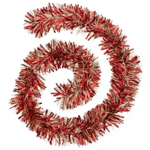 Feeric Light & Christmas Guirlande de Noël BOA large 15 cm Rouge et Or Longueur 2 mètres pas cher