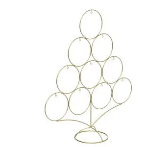 Comparateur de prix : FEERIC LIGHTS & CHRISTMAS Déco de Noël Sapin en métal doré à décorer H 46 cm