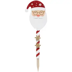 FEERIC LIGHTS & CHRISTMAS Déco de Noël Pancarte Père noël H 70 cm pas cher