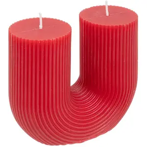 Atmosphera Créateur D'intérieur - Bougie en u Demi 400g rouge pas cher