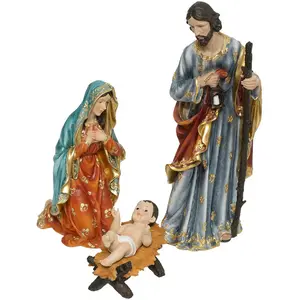 Konges Slöjd Set de 3 Grands Santons en résine h 66 cm - Feeric Christmas