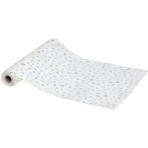 Chemin de table Tissu en Velours Blanc et Sapin OR 28 x 300 cmVendu paramazon