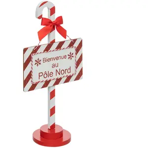 FEERIC LIGHTS & CHRISTMAS Déco de Noël Pancarte Sucre d'orge H 28 cm pas cher