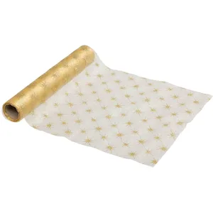 Comparateur de prix : FEERIC LIGHTS & CHRISTMAS Chemin de table Organza OR Etoiles 28 x 500 cm