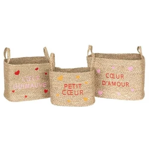 Comparateur de prix : 3S. x Home Lot de 3 paniers enfant Neree Motif c?ur