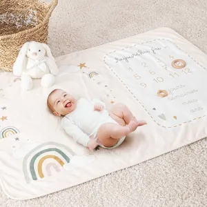 3S. x Home Couverture étape bébé Eloic beige pas cher