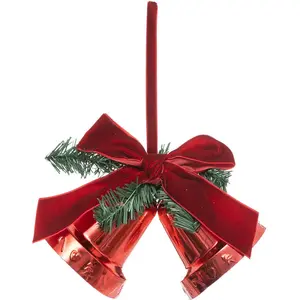 FÉÉRIC LIGHTS AND CHRISTMAS Sdn plast cloches nd rg 20CM - Atmosphera créateur d'intérieur pas cher