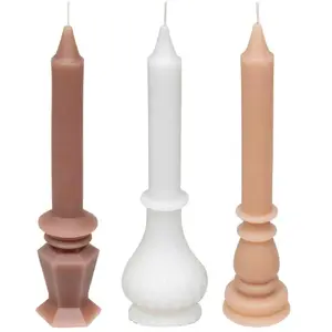 3S. x Home Coffret 3 bougies Little cottage blanc et rose