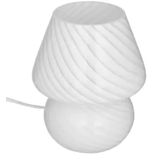 Comparateur de prix : Lampe champignon Cara H18cm blanc - Atmosphera créateur d'intérieur
