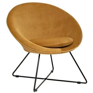 Comparateur de prix : Fauteuil Evan en velours jaune ocre - Atmosphera créateur d'intérieur