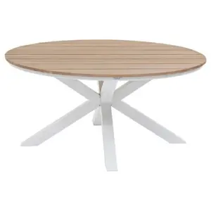 Comparateur de prix : HESPERIDE Table extérieure ronde 4 personnes blanc Oriengo Hespéride - Blanc